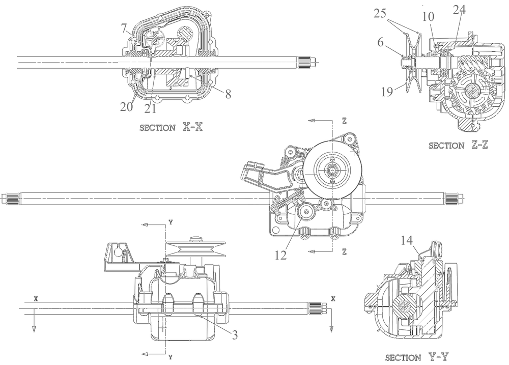Transmission Diagram and Parts List for 12AVU2V3752 2022 Yard Machines Lawn Mower